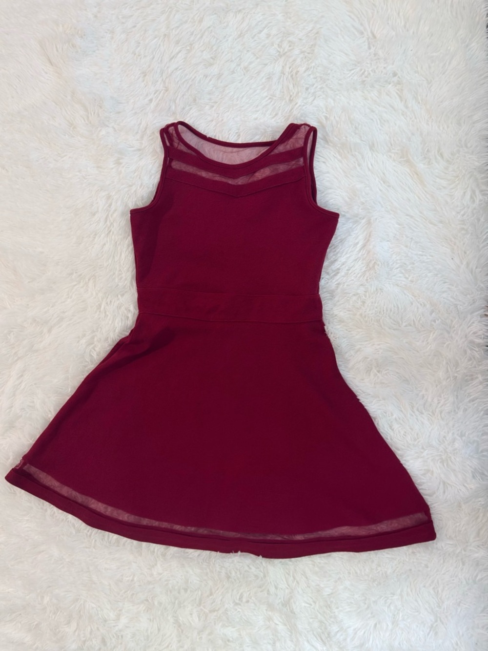 The Children's Place Burgundy Sleeveless Fit-and-Flare Dress